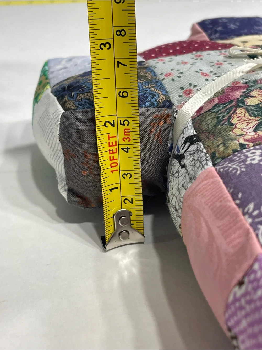 Handmade Patchwork Quilt Scottie Dog Plush Pillow Toy. Preowned.Grandmacore. - Picture 9 of 11